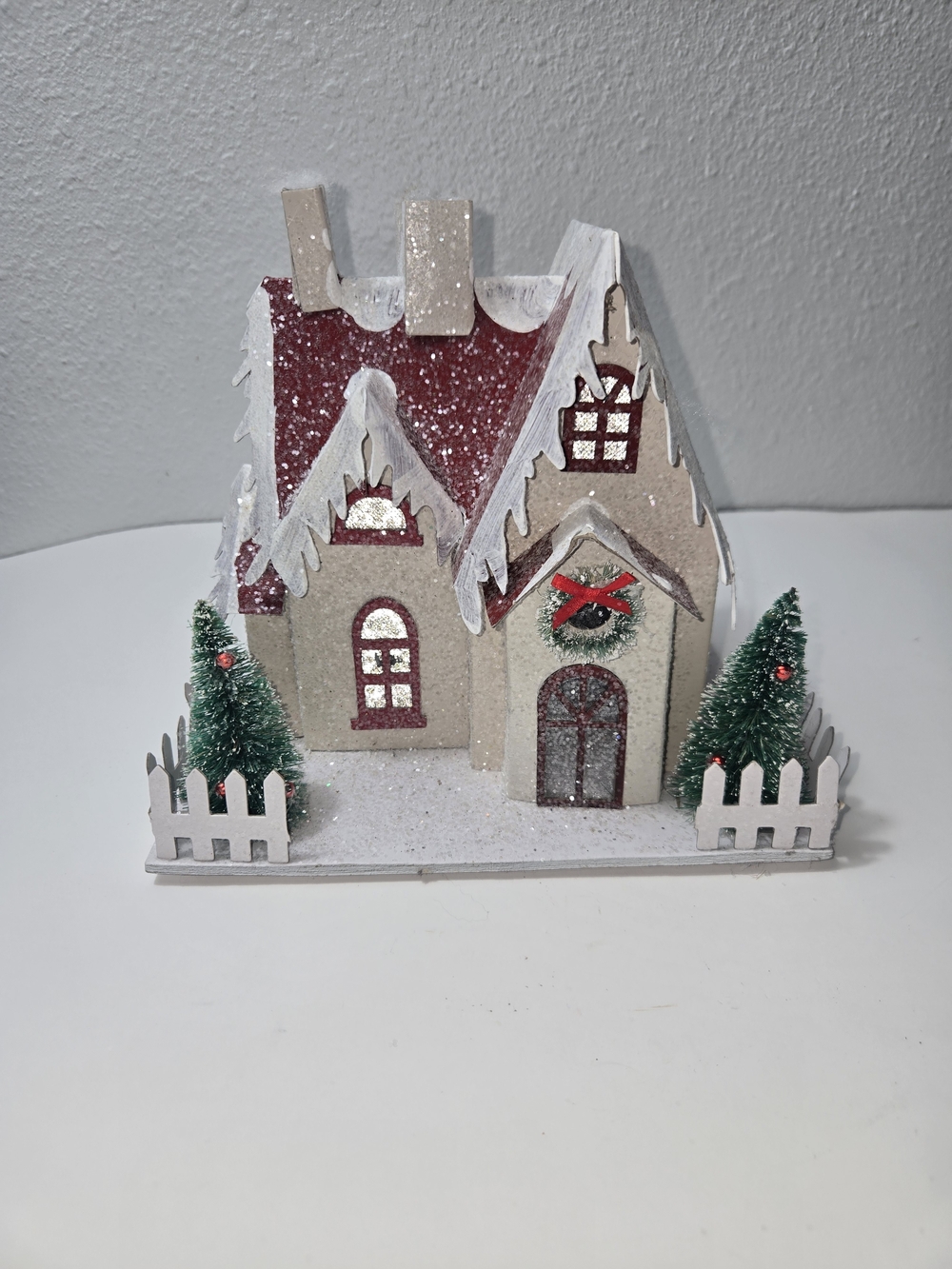 Vintage Style Christmas "Putz" Village House Decoration - Tested
